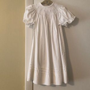 Smocked white dress size 2